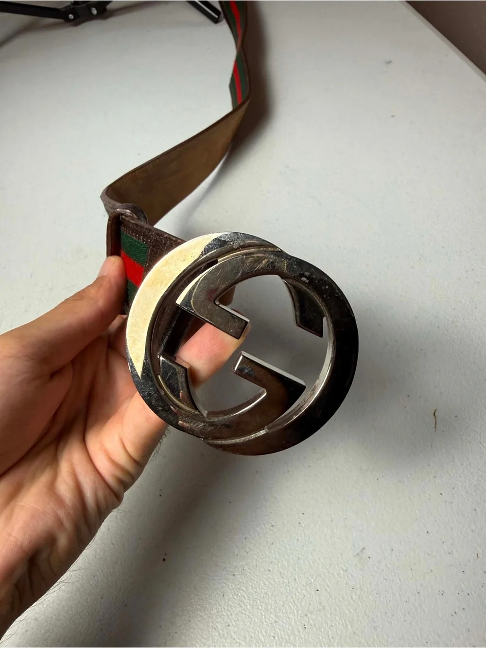 Authentic Gucci Belt. Red and Green